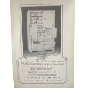 Vintage 1927 Seeger Refrigerator Electrical Installed Ad Advertisement